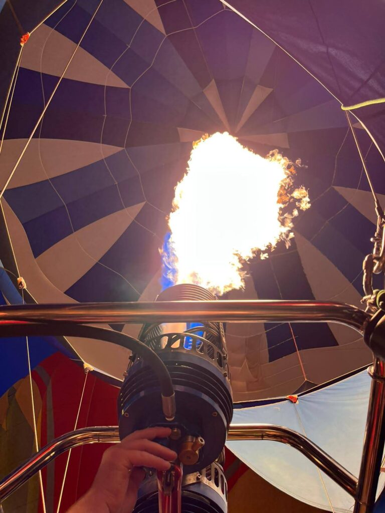 Brander diane luchtballon